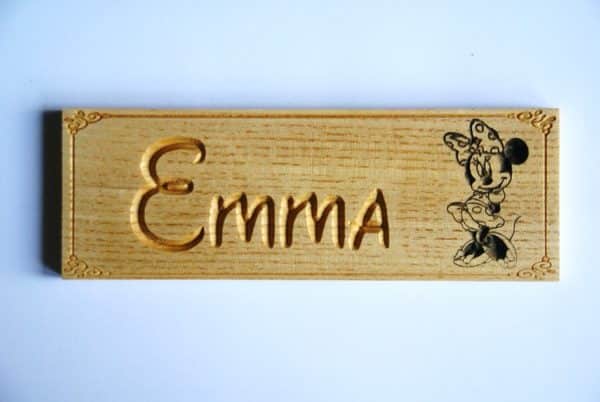 Plaque de porte Disney Minnie personnalisable
