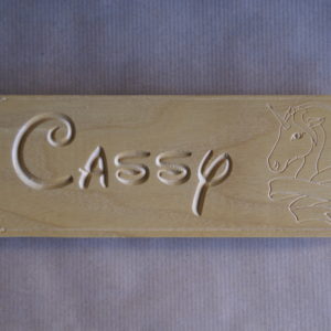 plaque de porte licorne