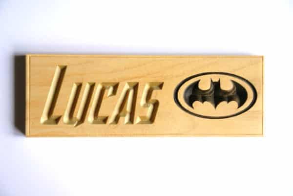 Plaque de porte Batman personnalisable