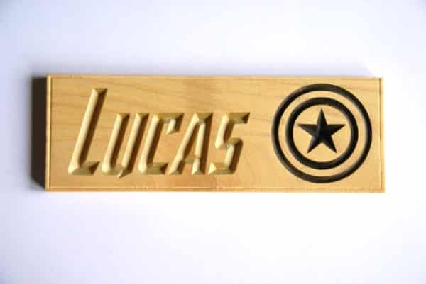 Plaque de porte Captain America personnalisable