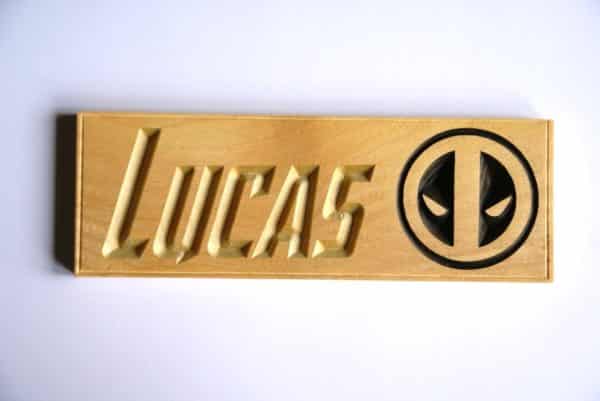 Plaque de porte Deadpool personnalisable