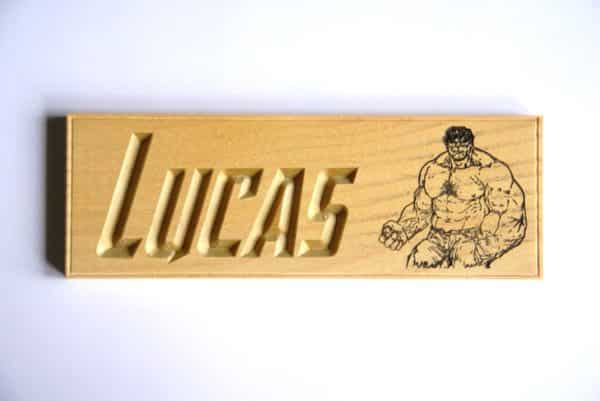 Plaque de porte Hulk personnalisable – Image 2
