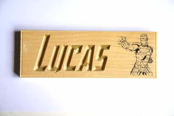 Plaque de porte Iron Man personnalisable – Image 3