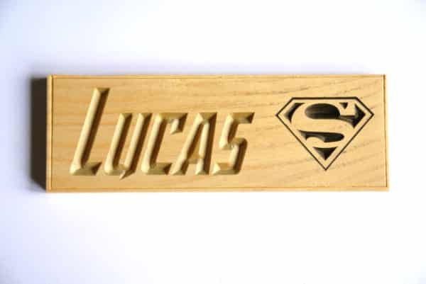 Plaque de porte Superman personnalisable