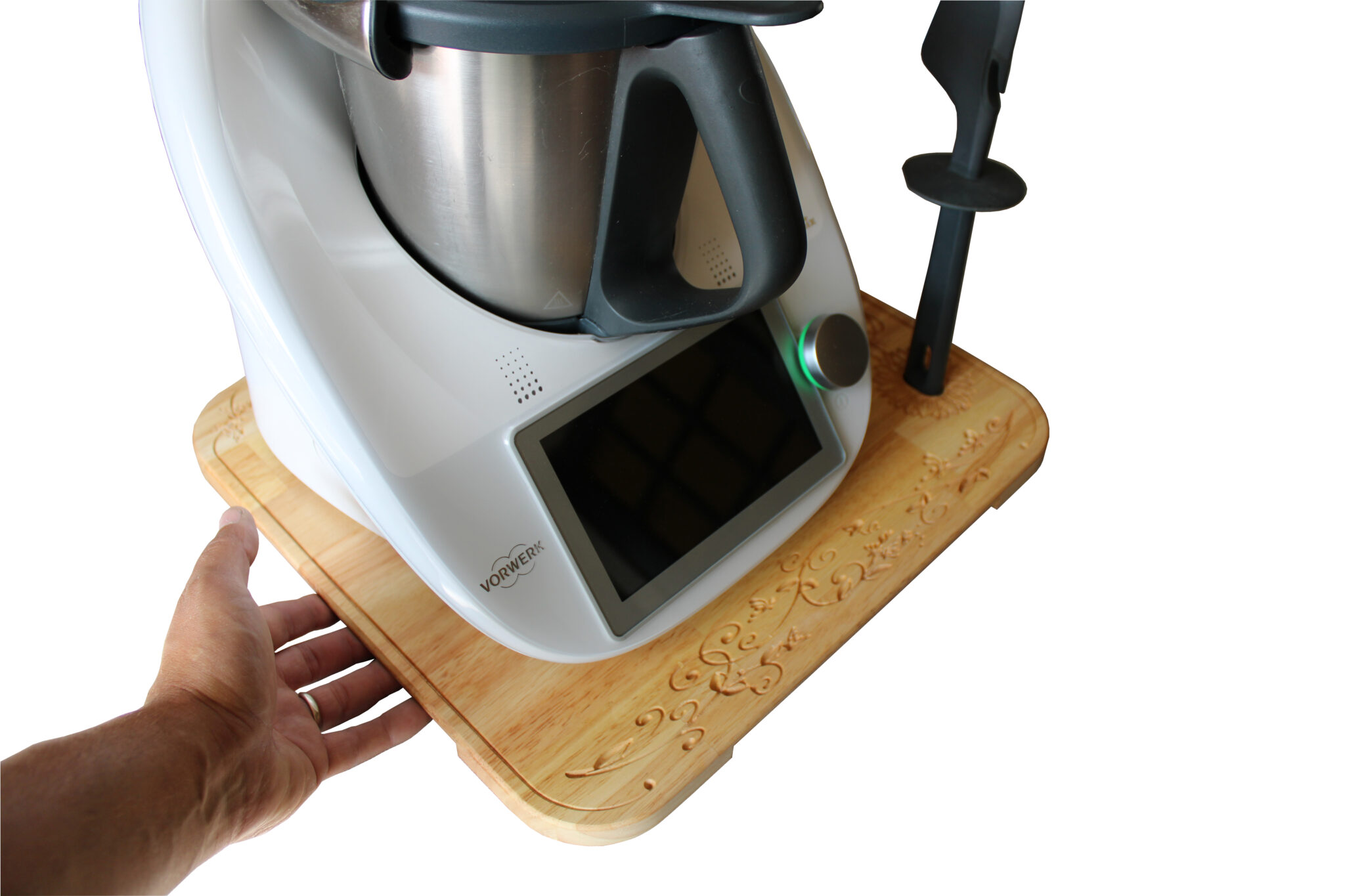 Planche support pour Thermomix Thermomix Tm6 Tm5 chêne bois 34X28 Cm