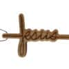 croix en bois avec l'écriture jesus