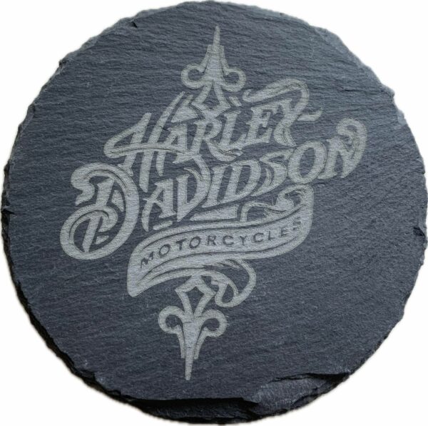 Sous verres ardoise personnalisé Harley Davidson – Image 3